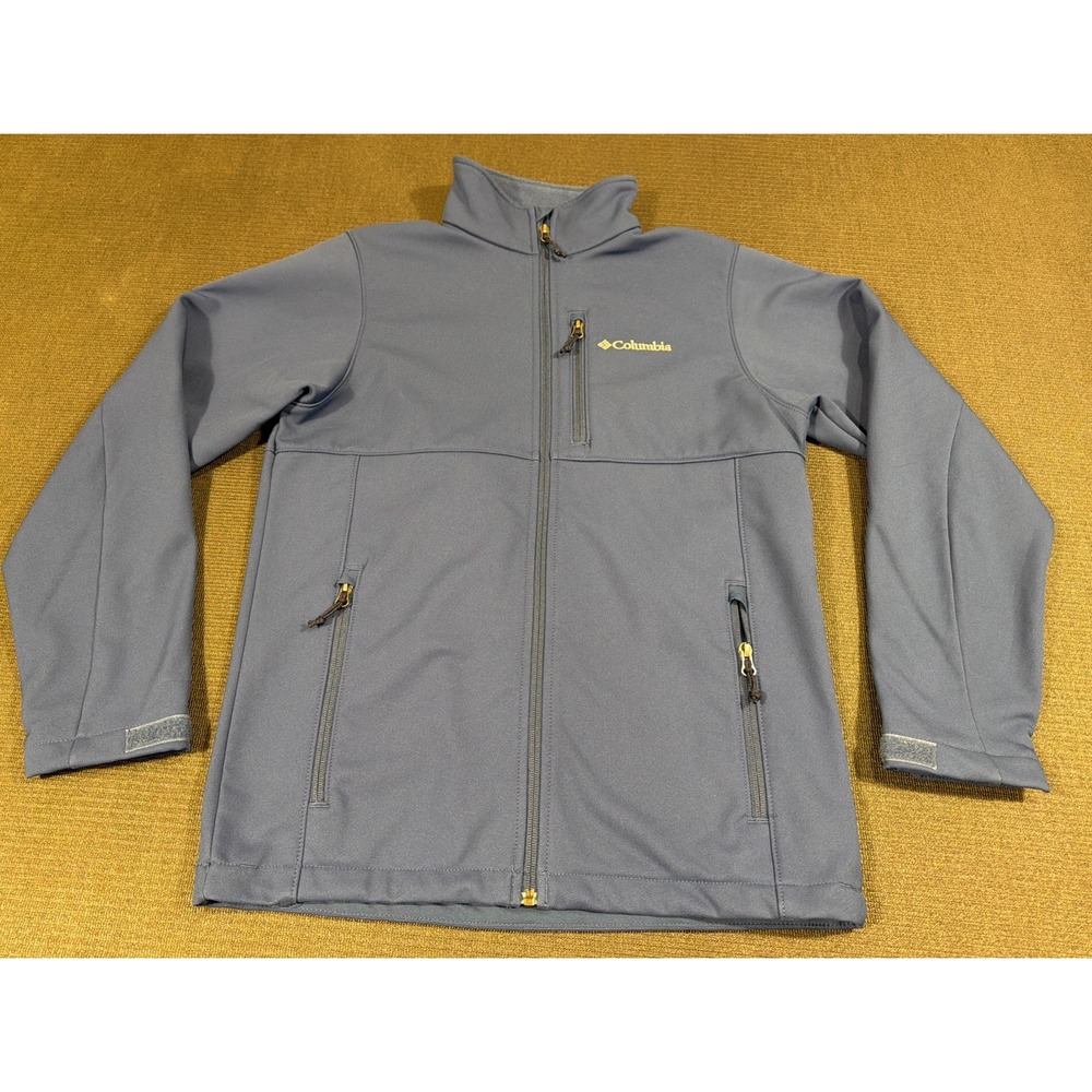 Columbia Mens Jacket Softshell Full Zip Blue Size Small‎